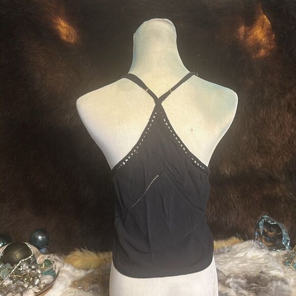 Black Women's Top with adjustable straps S (5175) - Picture 3 of 6